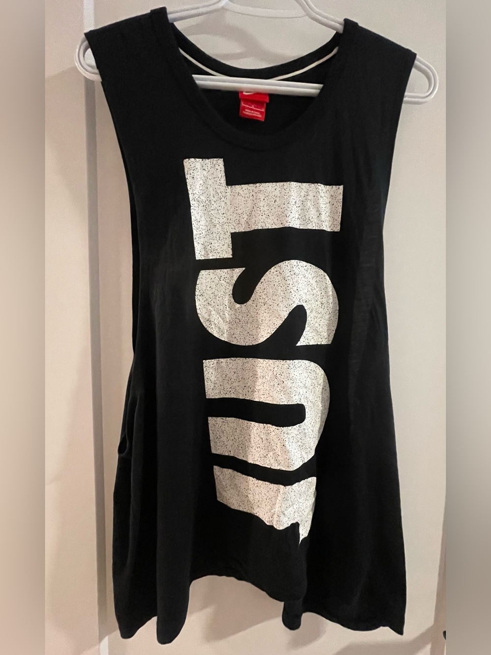Nike Black Muscle Tank Just Do It graphic